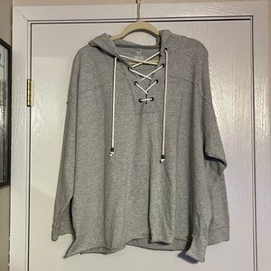 Aerie grey oversized sweatshirt